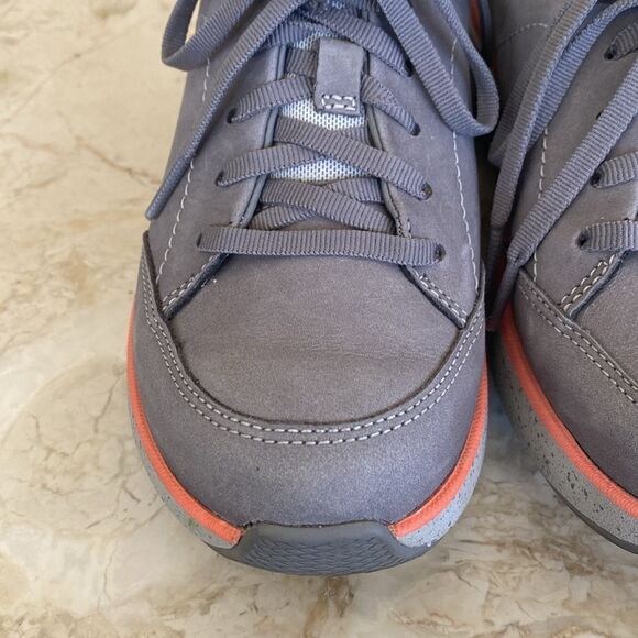 Clarks Wave 2.0 Lace Waterproof Sneakers Grey/Peach - Picture 5 of 16